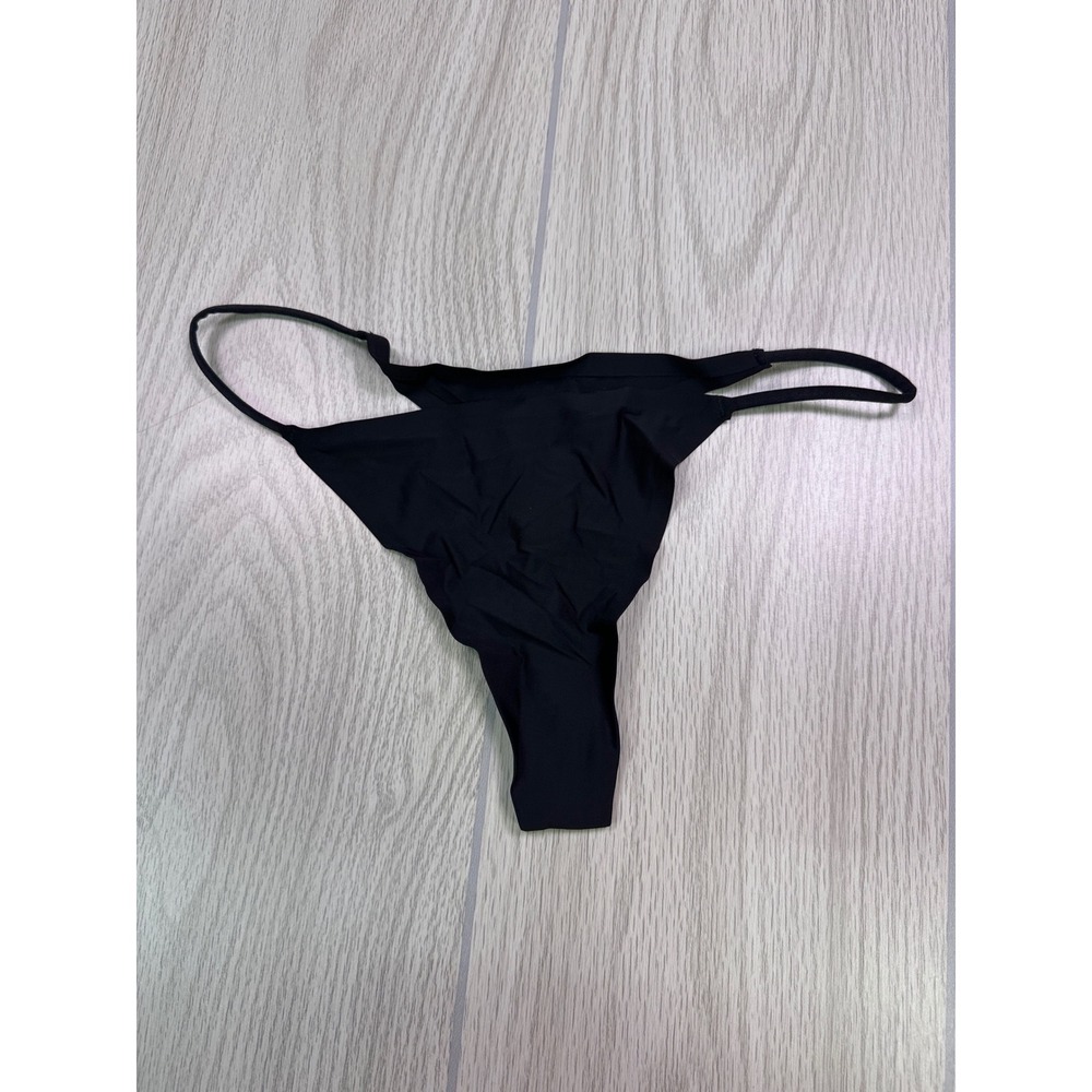 SHEIN Womens Black Low Rise Thin Strap Thong Panty Size M